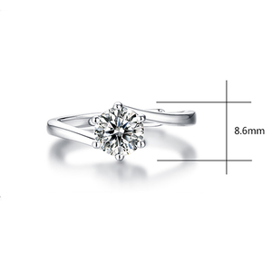 Anillo de compromiso de boda para mujer, joyería de plata de alta calidad de 1 quilate - Product Image 5