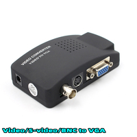 Fjgear RCA Composite AV S-Vidéo vers VGA Convertisseur Box CCTV DVR PC Portable vers TV Projecteur VGA Entrée vers VGA Sortie Vidéo Conve