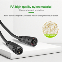 Connecteur d'alimentation LED mâle femelle résistant aux UV haute performance IP67 M19 5Pin fileté moulé extérieur