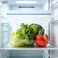 DYT Food Safe PE Gravure Bedrukte Transparante Sterk Sluitbare Zak met Drievoudige Rits voor Babyvoeding en Diepvriesopslag