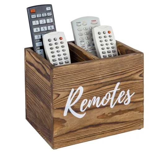 Wooden Desktop Stationary Organizer Remote Control Organizer for Home