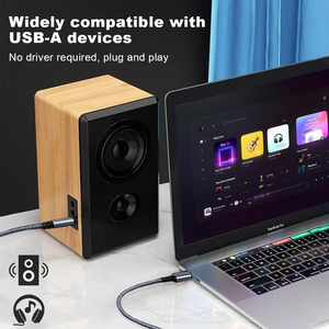 สาย USB เป็น 3.5 มม. สายสัญญาณเสียง Aux, สาย HiFi USB ยาว 6.6 ฟุต/2 เมตร ตัวผู้ ต่อ แจ็ค 3.5 มม. สายอะแดปเตอร์ AUX สเตอริโอ สำหรับพีซี แล็ปท็อป ลำโพง - Product Image 3