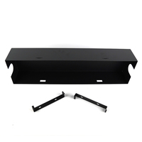 Plateau de gestion des câbles de bureau en acier au carbone blanc noir simple face en acier métallique d'approvisionnement d'usine Long avec montage à pince