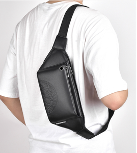 Borsa a tracolla e marsupio da uomo alla moda, impermeabile in nylon e PU con chiusura a cerniera, ideale per l'uso quotidiano - Produzione Cinese - Product Image 4