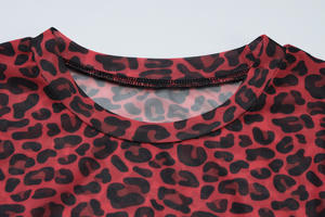 Nuovo abito da donna primavera autunno maglia elastica Top + Shorts con paillettes 2 pezzi abbinati leopardo due pezzi Set da donna Sexy - Product Image 3