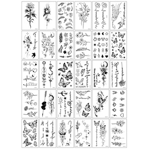New Design <b>Waterproof</b> UV Printed Customized Shape Vinyl Glossy Slogan Pattern Spark Brand Decorative Temporary Tattoo <b>Sticker</b> - Product Image 4
