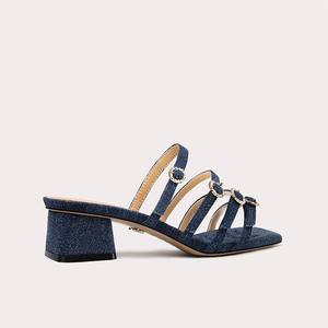 Sandales à talons hauts pour femmes Lily Wei, style européen et effilé, bout carré ouvert, talons kitten, bride à boucle - Product Image 3