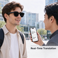Lunettes Intelligentes IA à Conception Ouverte avec Audio, Assistant Vocal, Enregistrement Vidéo 1200P, Traduction en Temps Réel et Stabilisation d'Image