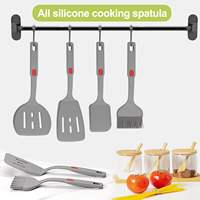 Ustensiles de cuisine antiadhésifs Turner Fente Flipper Ustensiles de cuisine Sans Bpa Silicone Cuisine Spatule Ensemble pour Oeuf Poisson Pancake