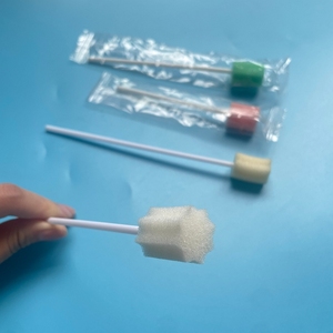 Hisopos dentales desechables de 120mm con <span class=keywords><strong>punta</strong></span> de espuma hexagonal de flores-Aplicadores de cuidado bucal suaves blancos - Product Image 2