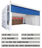 Cabine de peinture mobile pour camion, gonflable et rétractable