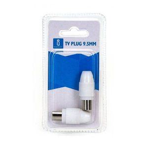 <b>Tv</b> <b>Plug</b> 9.5Mm For Audio Video Connection White Plastic Connector - Product Image 1