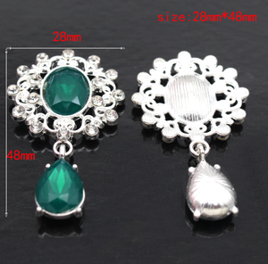 10ชิ้น/ถุง28*48มิลลิเมตรจี้ขนาด<span class=keywords><strong>เล็ก</strong></span>โลหะผสมเพชรเข็มกลัดเสื้อผ้าหมวกเครื่องประดับทำมือ DIY ตกแต่งเครื่องประดับ - Product Image 4