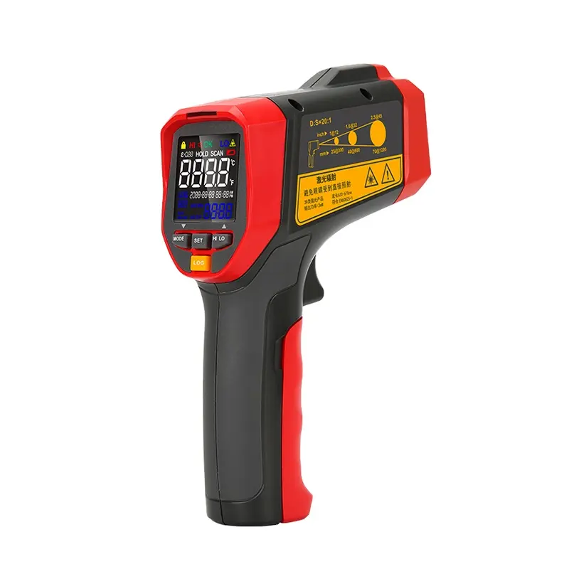 UNI-T Industrial Non Contact Infrared Laser Thermometer HD Color Screen Temperature Measurement UT302C+ IR Gun