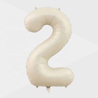 Nouvelle couleur Globos 40 pouces numéro crème Mylar feuille hélium ballons métalliques pour décorations