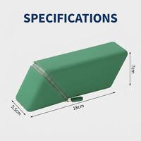 Trousse à crayons triangulaire en silicone grande capacité, lavable, autoportante, avec plusieurs compartiments, pour la vente en gros