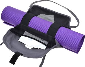 Оптовая продажа, наплечный ремень для переноски, коврик для йоги, сумка для переноски, сумка для йоги, внешний карман для хранения - Product Image 4