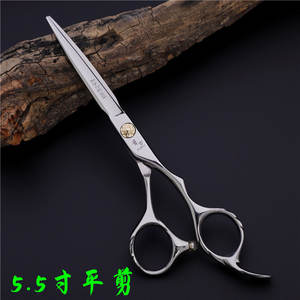 Ciseaux de coiffure professionnels en acier inoxydable 440C, lame tranchante Cr5.5, manche moyen, qualité salon, ciseaux plats argentés - Product Image 5