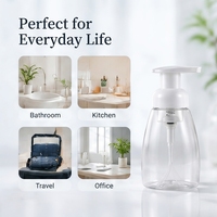 Flacon pompe à mousse ovale en PET réutilisable 250ml/300ml vide pour savon liquide, désinfectant pour les mains, nettoyant visage