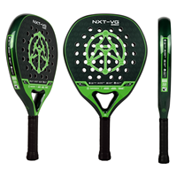 Raquette de padel NODEX, fabricant OEM de premier plan, haute qualité, logo personnalisé, dernier système de trous intelligents, fibre de carbone, forme spéciale, impression 3D.