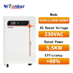 Système de stockage de batterie solaire hors réseau 5kW 5kWh à onde sinusoïdale pure, double entrée, armoire tout-en-un avec port de communication CAN pour la maison TKOB-5kW - Product Image 4