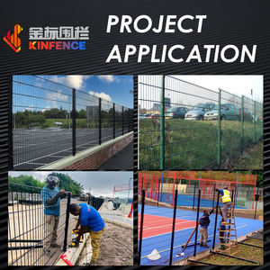 <span class=keywords><strong>Panneau</strong></span> de clôture en fil soudé galvanisé 656 pour périmètre d'usine, clôture à double fil - Product Image 2