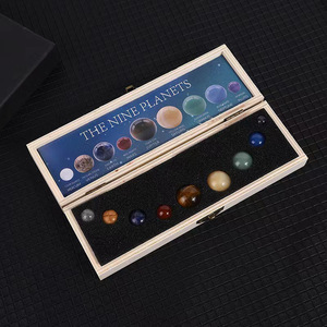 Vendita calda di cristallo naturale gemma modello sistema solare nove pianeti ornamento sfera decorazione Desktop - Product Image 6