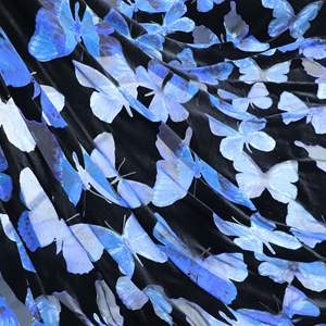 Tissu de velours extensible élégant 3d <span class=keywords><strong>papillon</strong></span> dentelle tissu broderie <span class=keywords><strong>papillon</strong></span> impression tissu velours tissu pour robe et décoration - Product Image 5