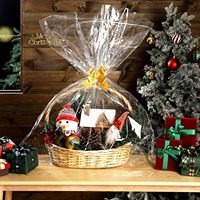 Sac en plastique transparent personnalisé en PP, emballage en cellophane transparent pour bonbons, chocolats et paniers-cadeaux de fleurs