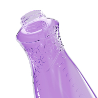 Bouteille en PETG incurvée gaufrée vide Choebe, étiquette privée, conditionneur, lotion, soin de la peau, emballage cosmétique, vente en gros