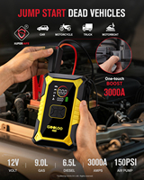 GOOLOO A3 PRO Démarreur de Batterie 3000A pour Moteurs Essence 9.0L et Diesel 6.5L, Démarrage Rapide à Touche Unique, Pinces de Démarrage Intelligentes, Autonomie de 2 Ans, SUPER SÉCURITÉ
