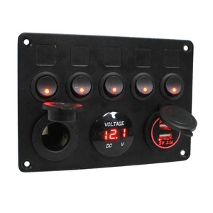 Panel <span class=keywords><strong>de</strong></span> interruptor <span class=keywords><strong>de</strong></span> 5 entradas <span class=keywords><strong>de</strong></span> 12V/24V, impermeable, con voltímetro Digital, 4.2A, Cargador USB Dual, para cigarrillo, caravana, autocaravana, Panel <span class=keywords><strong>de</strong></span> Control - Product Image 6