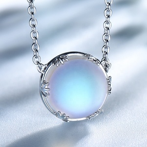 Collar de Plata de Ley S925 para Mujer, Joyería de Plata Simple, Collar con Colgante <span class=keywords><strong>Aurora</strong></span> Boreal, Venta al Por Mayor - Product Image 4
