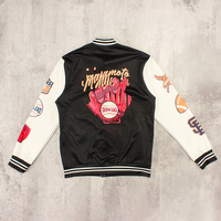 Personnalisé Nouvelle Mode Patchwork Chenille Broderie Logo Impression Casual Campus Baseball Veste pour Hommes