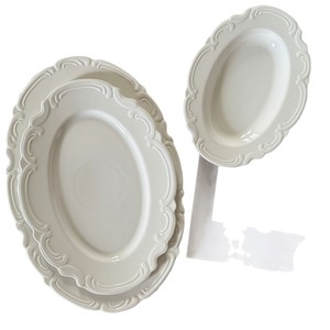 Wholesale of French mid-style classical heavy industry relief ceramic Western dinner <b>plates</b>, dessert <b>plates</b> and vegetable - Product Image 5