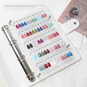 Livre d'échantillons magnétique portable pour vernis à ongles, avec pointes transparentes amovibles, catalogue de gel pour salon de manucure - Product Image 1
