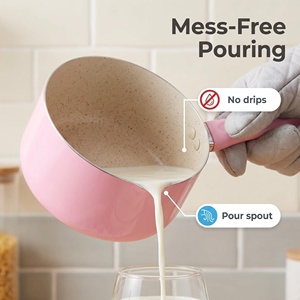 Vente en gros <span class=keywords><strong>de</strong></span> casseroles en aluminium personnalisées avec revêtement antiadhésif, base en marbre pour induction, poêles à frire, casseroles à <span class=keywords><strong>lait</strong></span>, ustensiles <span class=keywords><strong>de</strong></span> cuisine - Product Image 3