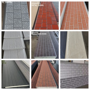 Panneau d'isolation extérieur en métal sculpté panneau sandwich en Pu revêtement mural extérieur revêtement métallique - Product Image 2