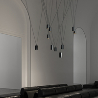Accueil Art Nordique Plafond Escaliers Décoration Projet Lumières Suspendues Salle À Manger Suspension