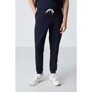 Ensemble de survêtement pour homme en coton bleu marine, épais, doux, texturé, coupe ample - 85261 - Bleu marine/marine - Product Image 3