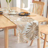 Ychon Chemins de table en feuille de palmier de haute qualité Double face Nappe de table de salle à manger exquise pour les décorations pour la maison
