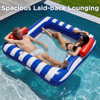 Fauteuil flottant en PVC pour piscine, vente en gros, chaise flottante avec porte-gobelet, radeau gonflable pour adultes