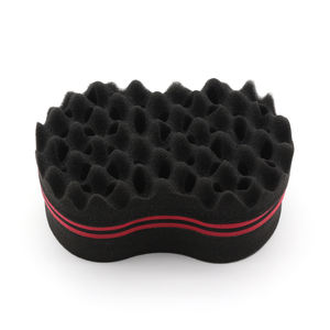 Esponja de espuma para rastas torcidas de dos caras grande, esponja para el cabello, cepillo para rizos torcidos, esponja de pelo rizado Natural para hombre negro - Product Image 1