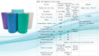 Media Filter Komposit HEPA H11-H14 Kustom Baru, Material Filtrasi Udara Efisiensi Tinggi 90% untuk Aplikasi Industri