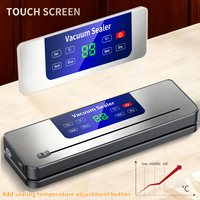 Scelleuse sous vide portable sans fil entièrement automatique, machine de conditionnement alimentaire rechargeable pour la cuisine avec coupe-sac intégré