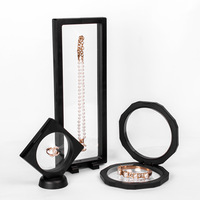 Boîte d'emballage personnalisée en film PE de luxe pour bagues et bracelets, boîte à bijoux transparente suspendue, couleur personnalisée