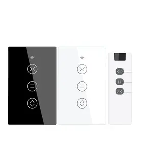 WiFi RF433 Curtain Switch Motor Accessories Roller Blinds Shutter Tuya Smart Wall Touch Switch Smart life home automation