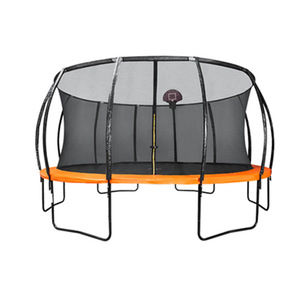 Trampolín Redondo de 10 Pies con Marco de Anillo Superior y Red de Seguridad para Niños y Adultos, para Exteriores, Diseño de Calabaza - Product Image 1