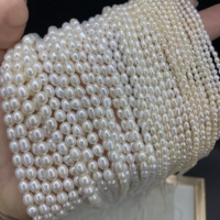 Perles d'eau douce naturelles blanches de toutes tailles en forme de riz, brin lâche pour la fabrication de bijoux