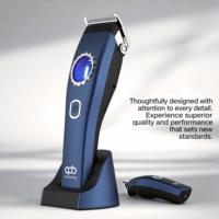 Tondeuses à cheveux professionnelles sans fil, machine à aiguiser les lames de coupe, tondeuse électrique dorée à batterie en acier inoxydable